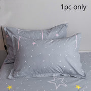 Brushed Polyester Pillowcase with Crown Avocado Strawberry Star Designs 48x74cm