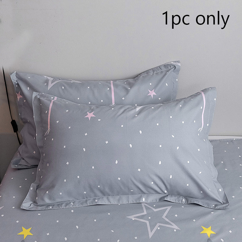 Brushed Polyester Pillowcase with Crown Avocado Strawberry Star Designs 48x74cm