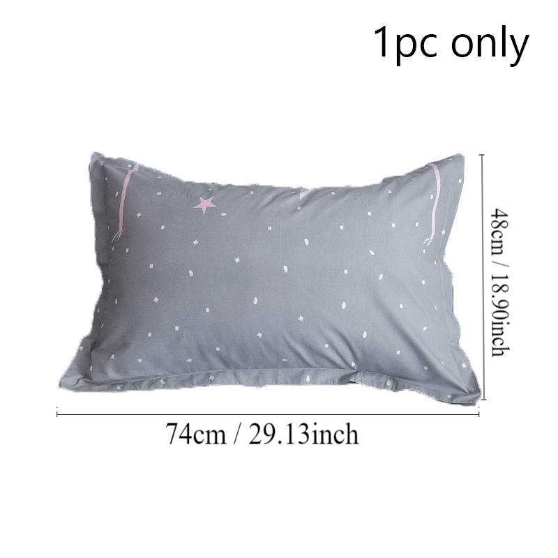 Brushed Polyester Pillowcase with Crown Avocado Strawberry Star Designs 48x74cm