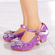Girls' Sequin Stiletto Heels with Bow and Star Pattern for Girls Under 14
