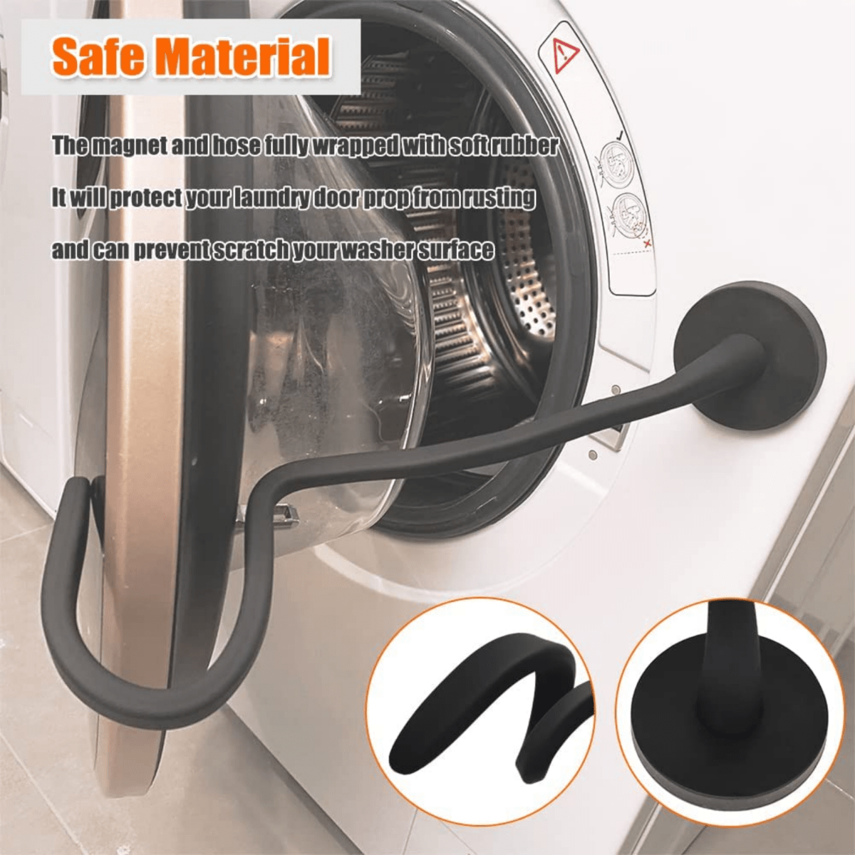 Magnetic Washer Door Support for Front-Loading Machines and Rv Laundry
