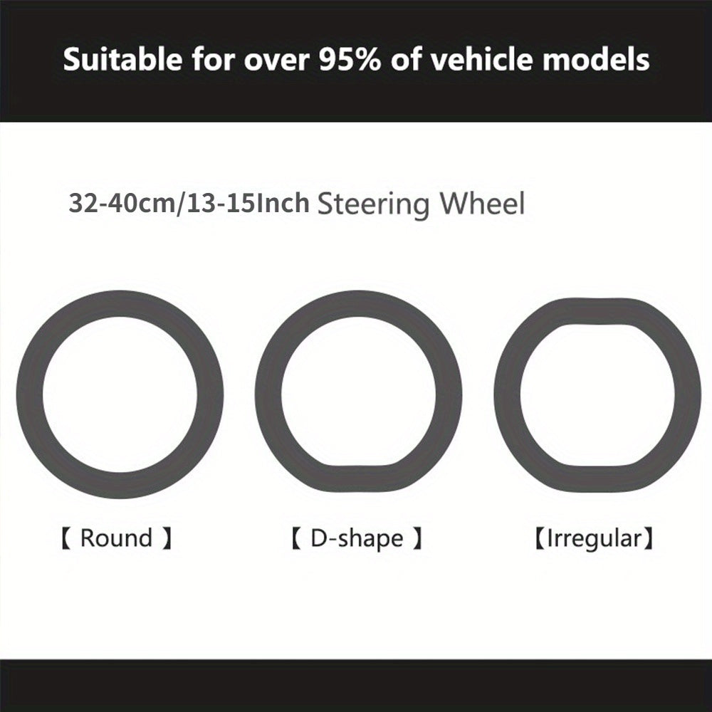 Universal silikon rul boshqarish g'ildiragi qoplamasi yumshoq elastik avtomobil aksessuari