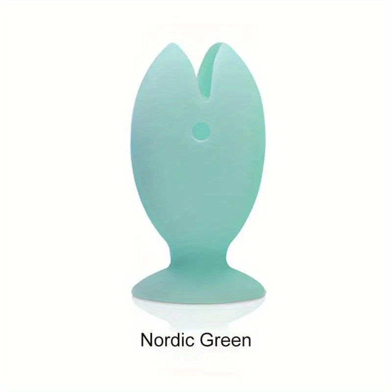 Kids Silicone Fish Shape Toothbrush Cover Stand Portable Travel Case