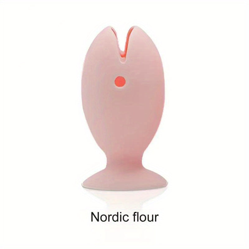 Kids Silicone Fish Shape Toothbrush Cover Stand Portable Travel Case