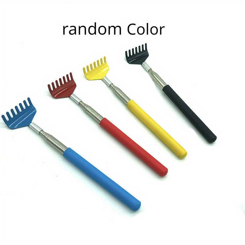Extendable Stainless Steel Back Scratcher with Soft Grip for Itch Relief
