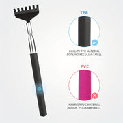 Extendable Stainless Steel Back Scratcher with Soft Grip for Itch Relief