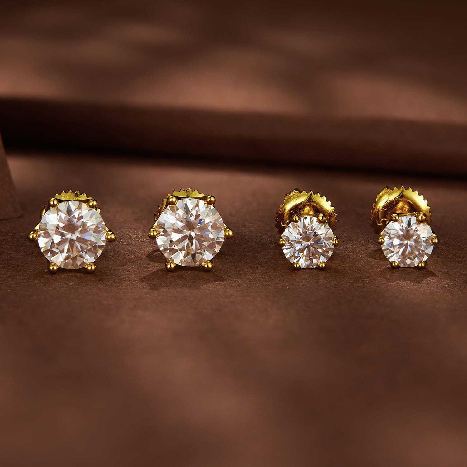 Sterling Silver Moissanite Stud Earrings for Women Hypoallergenic Wedding Gift