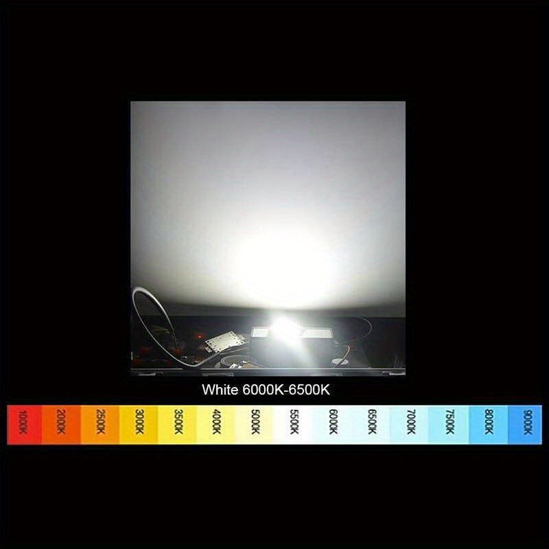 50 Super Bright Cool White LED Beads with Metallic Base for Industrial Projects