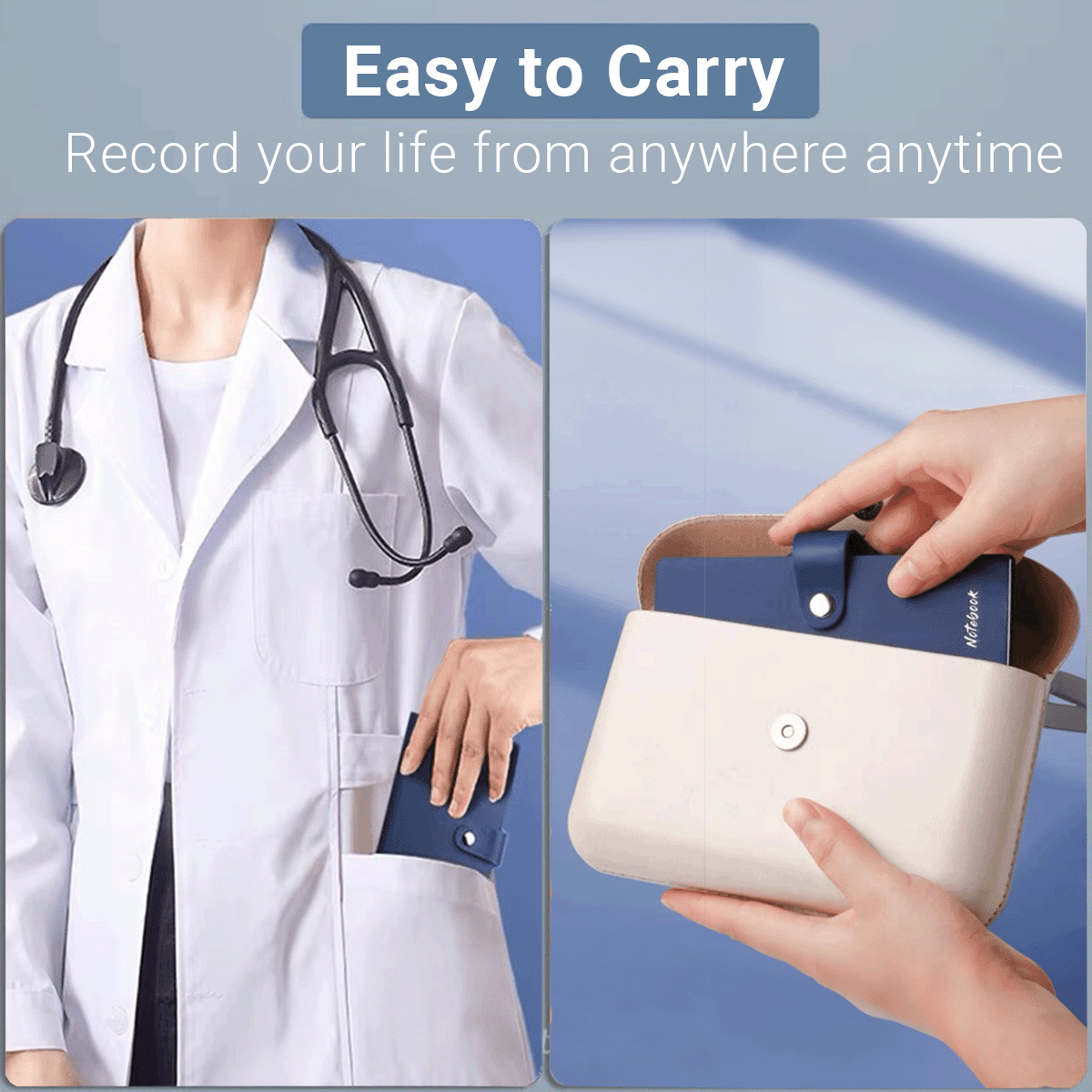 A6 Week Planner Mini Notebook with PU Cover and 80gsm Lined Paper for Travel and Daily Notes