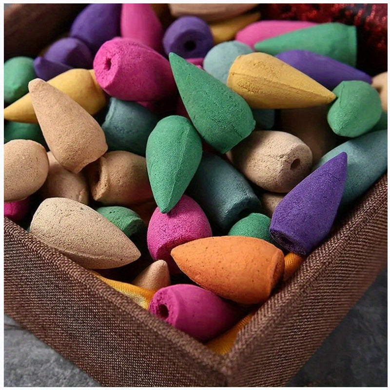 Natural Lavender Incense Cones for Yoga and Tea Rooms Backflow Waterfall Smoke