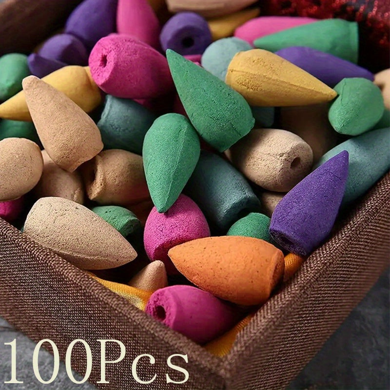 Natural Lavender Incense Cones for Yoga and Tea Rooms Backflow Waterfall Smoke