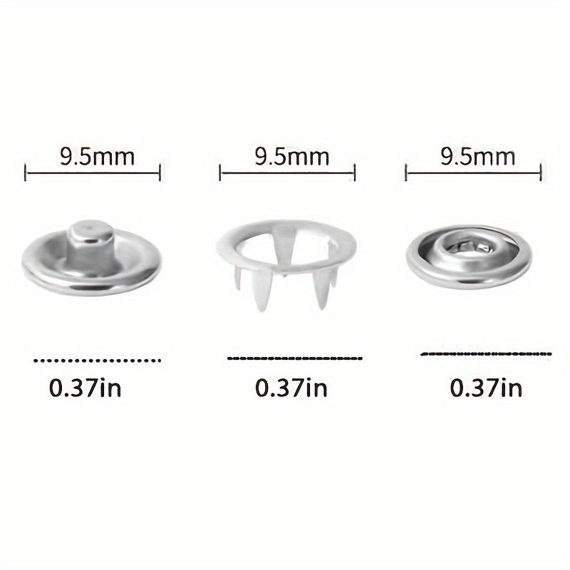 Snap Button Kit with Hand Pressure Pliers and 50 Snap Buttons for Sewing and Crafts