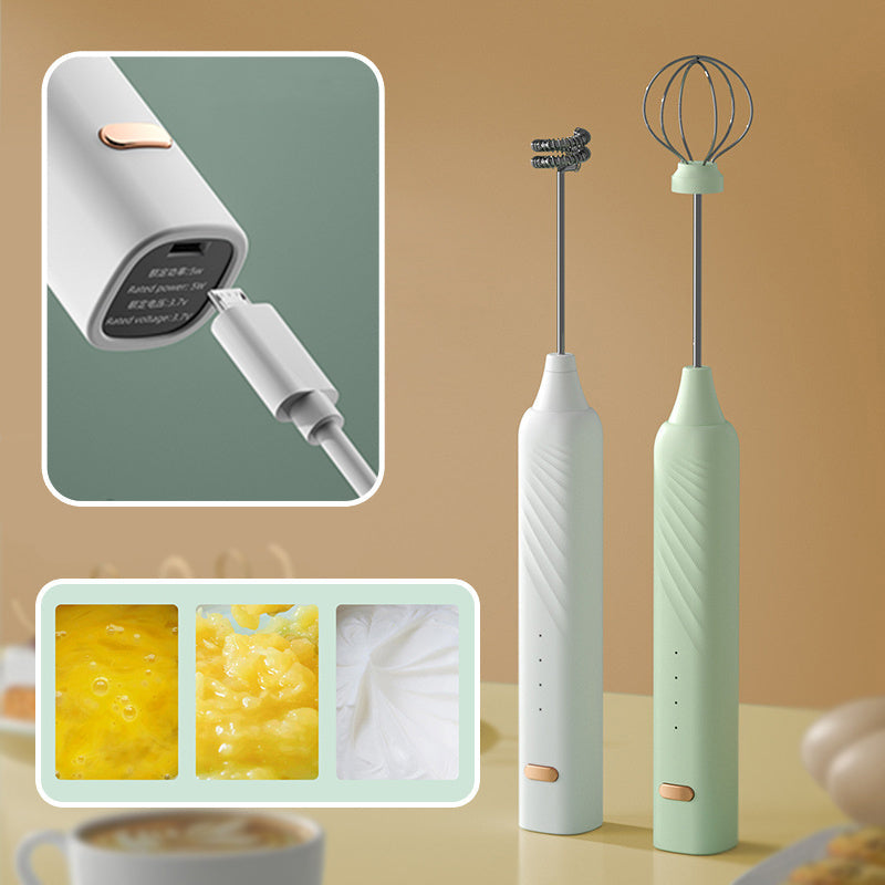 Electric Milk Frother Handheld Coffee Whisk for Home Use, Perfect for Lattes and Cappuccinos