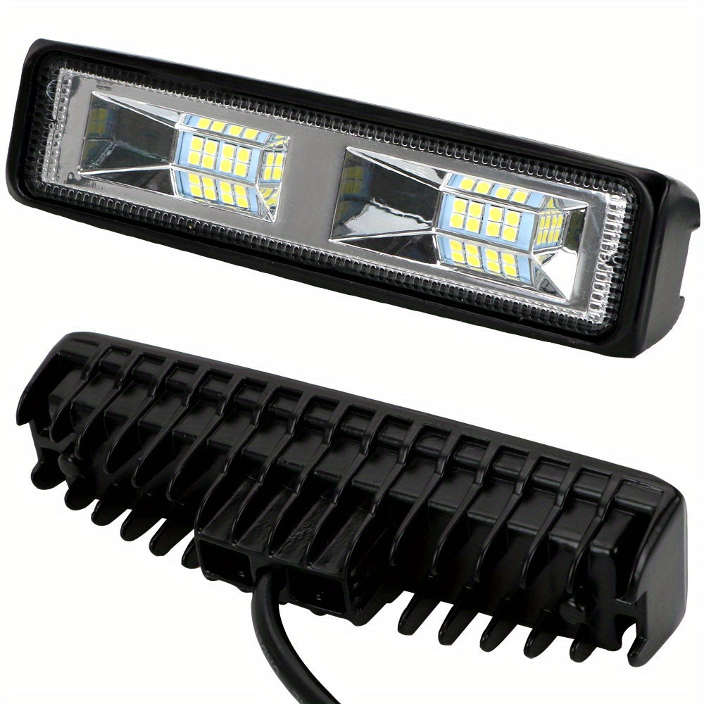 12-24V LED Work Light for Vehicles Motorcycle Truck Trailer Yellow Lens 48W