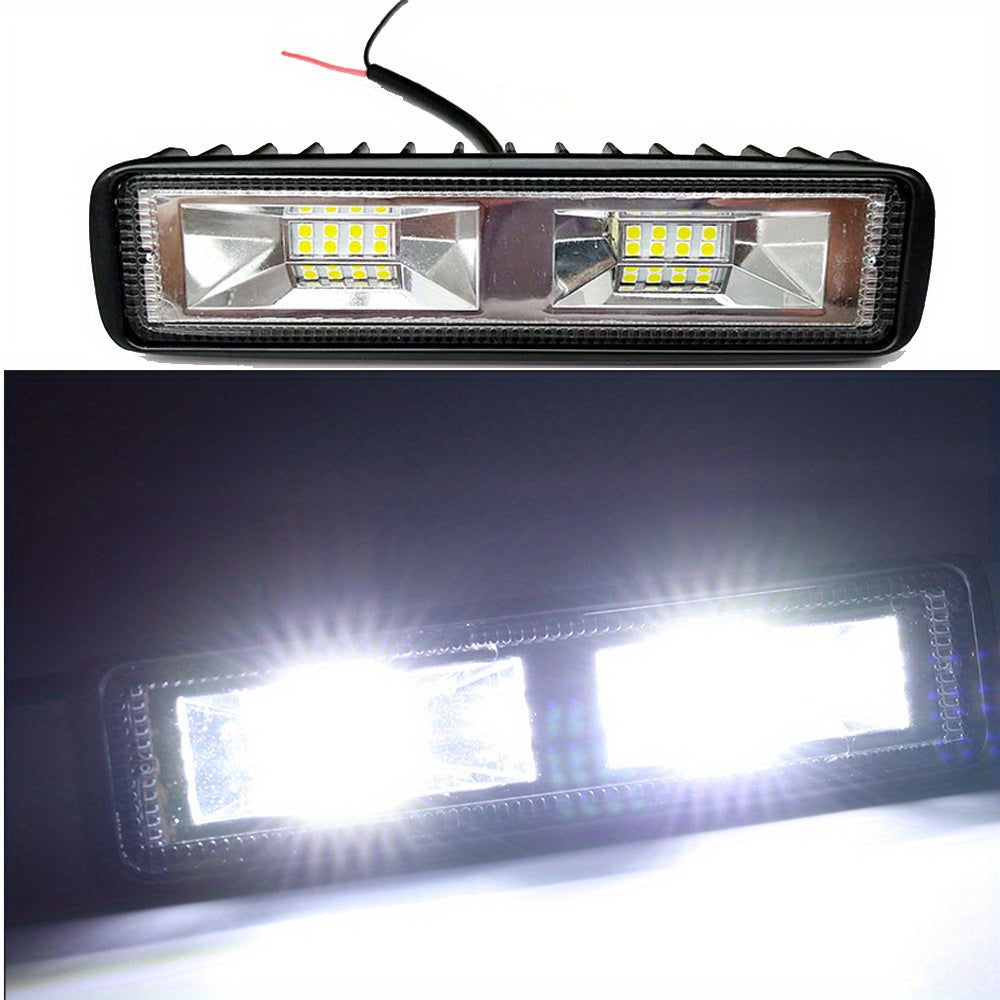 12-24V LED Work Light for Vehicles Motorcycle Truck Trailer Yellow Lens 48W