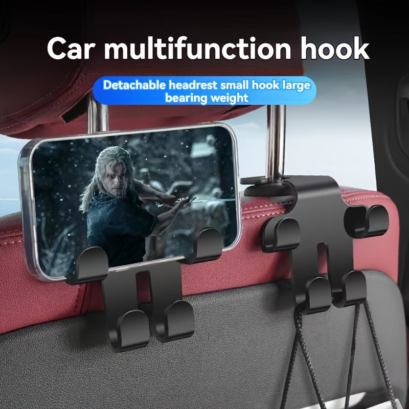 Universal ABS Car Seat Hook Hanger for Storage and Phone Holder