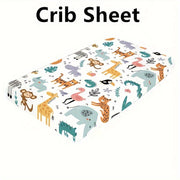 Microfiber Fitted Sheet with Animal Pattern Ultra Soft for Home or Travel