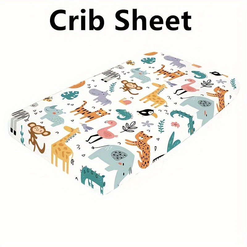 Microfiber Fitted Sheet with Animal Pattern Ultra Soft for Home or Travel