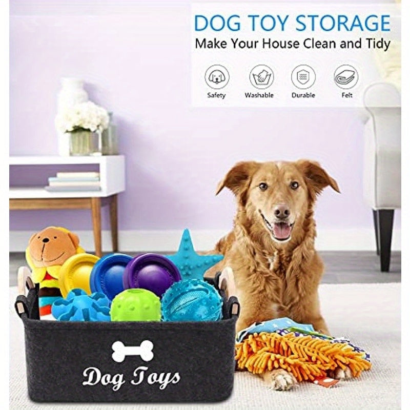 Durable Polyester Storage Box for Pet Toys Laundry and Home Organization
