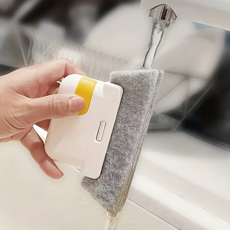 2-in-1 Groove Cleaning Tool for Windows and Doors Plastic Handheld Crevice Cleaner