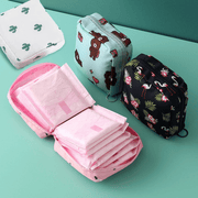 Creative Sanitary Towel Storage Bag Waterproof Travel Cosmetic Organizer Zipper Pocket