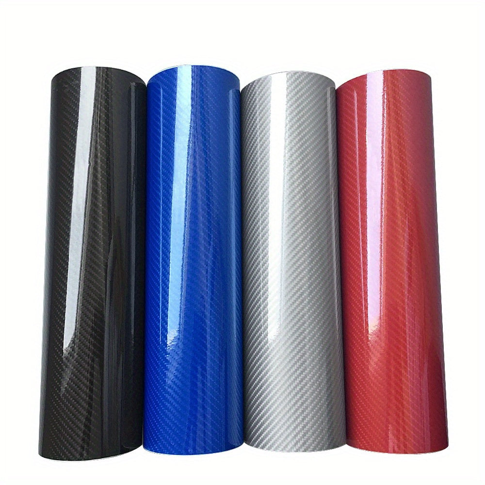 Car Interior Wrap Sticker Glossy Carbon Fiber Vinyl Film 10x152cm