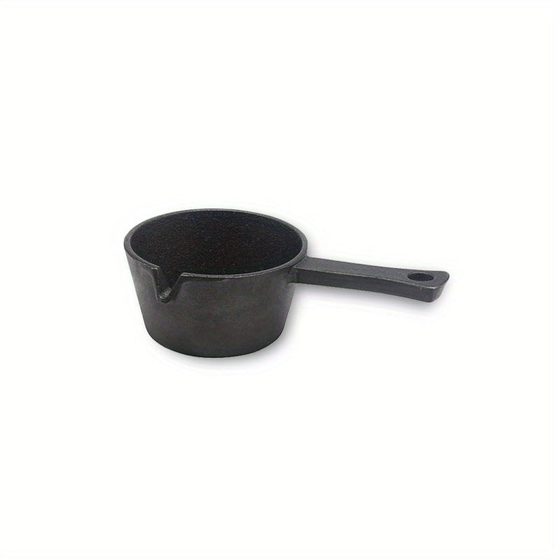 Cast Iron Basting Pot with Handle, Seasoned, Durable for Grilling and Baking
