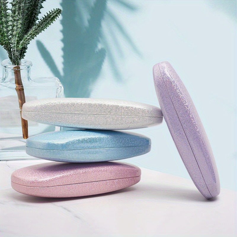 Estuche de cuero para gafas de sol y gafas de lectura, portátiles, para gafas