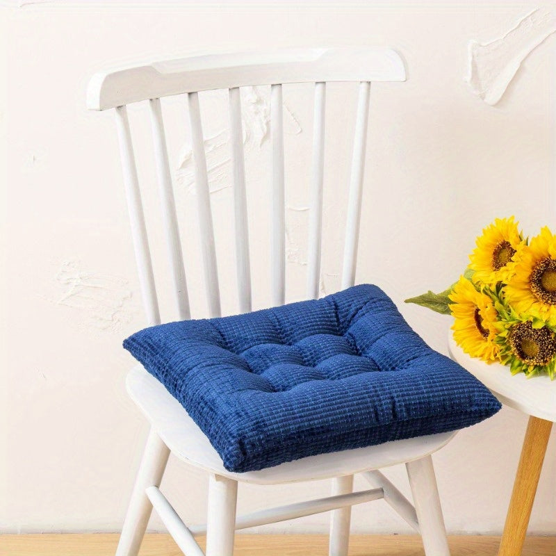 Solid Color Seat Cushion for Chairs Thickened Anti-Slip Foul-Resistant All-Season Home Dining and Office