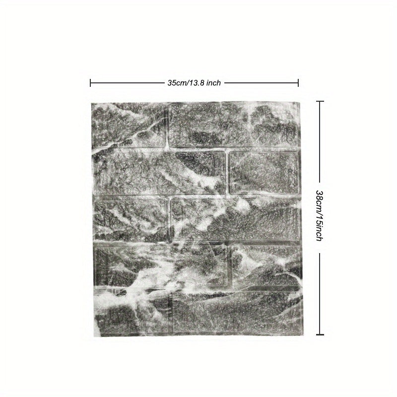 Set of 40/50/60pcs 3D Foam Brick Pattern Wallpaper Waterproof Wall Decor for Bedroom Living Room