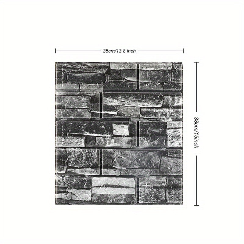 Set of 40/50/60pcs 3D Foam Brick Pattern Wallpaper Waterproof Wall Decor for Bedroom Living Room