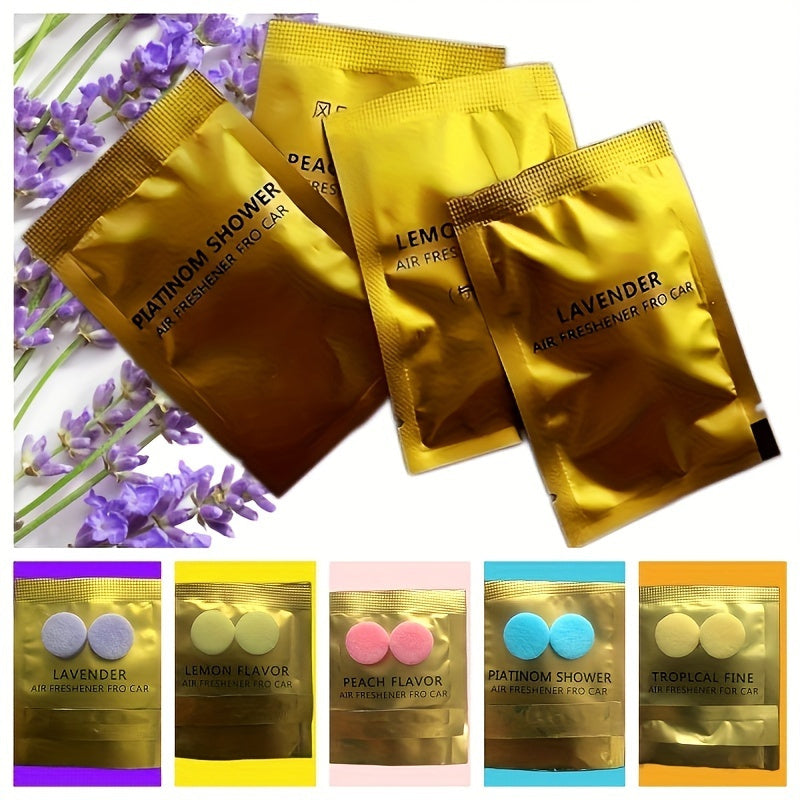 Car Air Vent Freshener Refill 5 Pack Solid Perfume Air Freshener Replacement