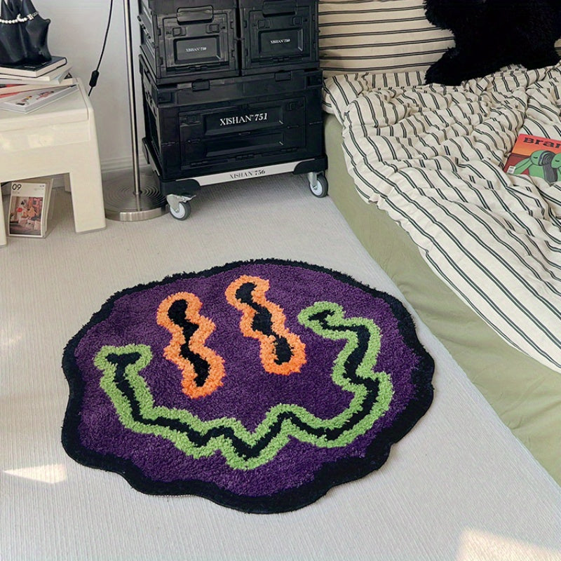 Creative Wave Face Carpet Soft Floor Mat for Living Room Bedroom Anti-Slip Imitation Cashmere