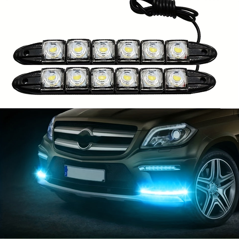 2 dona Avtomobil LED DRL Kunduzgi Ishga Tushirish Chiroqlari Moslashuvchan Oq Muz Sariq Tuman Lampasi