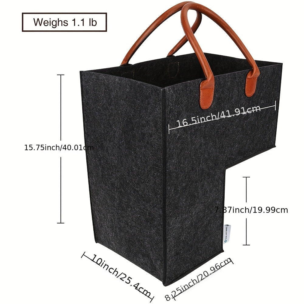Felt Storage Basket Modern Solid Color Foldable Toy Clothes Laundry Organizer