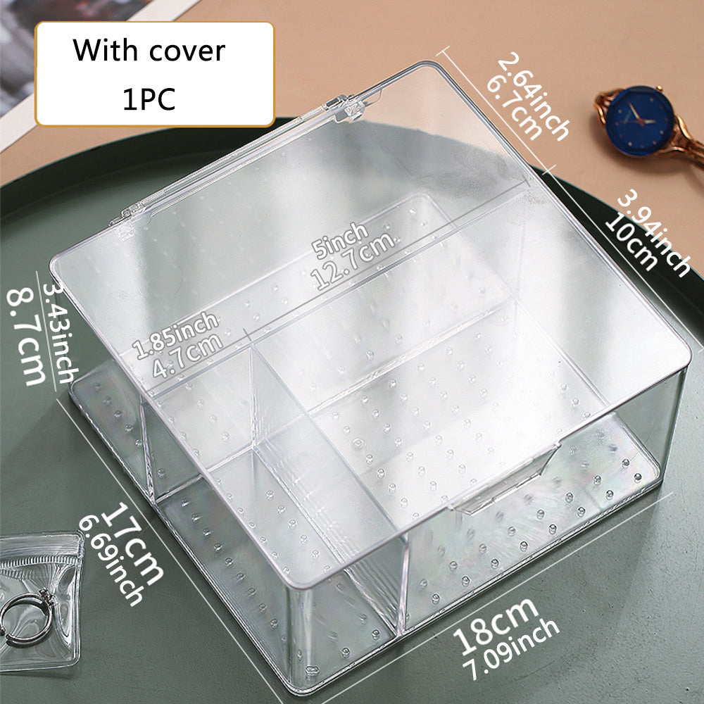 Ретро-стильная 3-в-1 коробка для хранения украшений с крышкой, антикоррозийский пластиковый органайзер