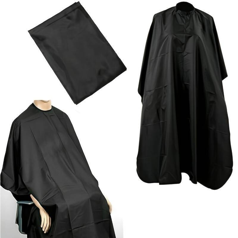 Waterproof Hair Cutting Cape for Professionals Unisex Black 140x90cm