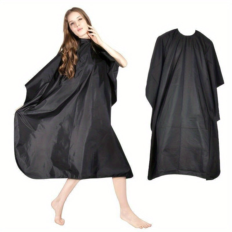 Waterproof Hair Cutting Cape for Professionals Unisex Black 140x90cm