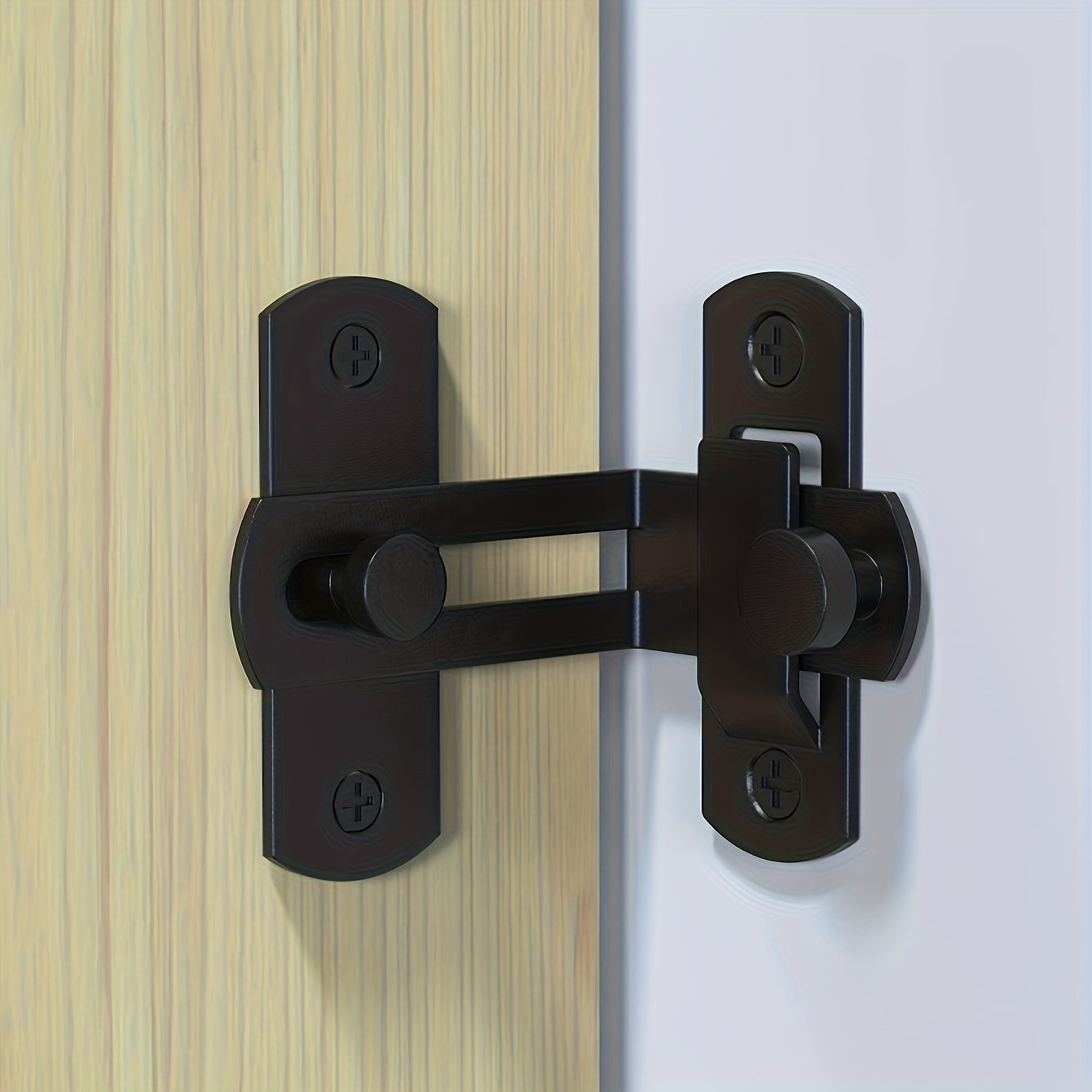 Iron Sliding Barn Door Lock Surface Mounted Security Latch Stainless Steel