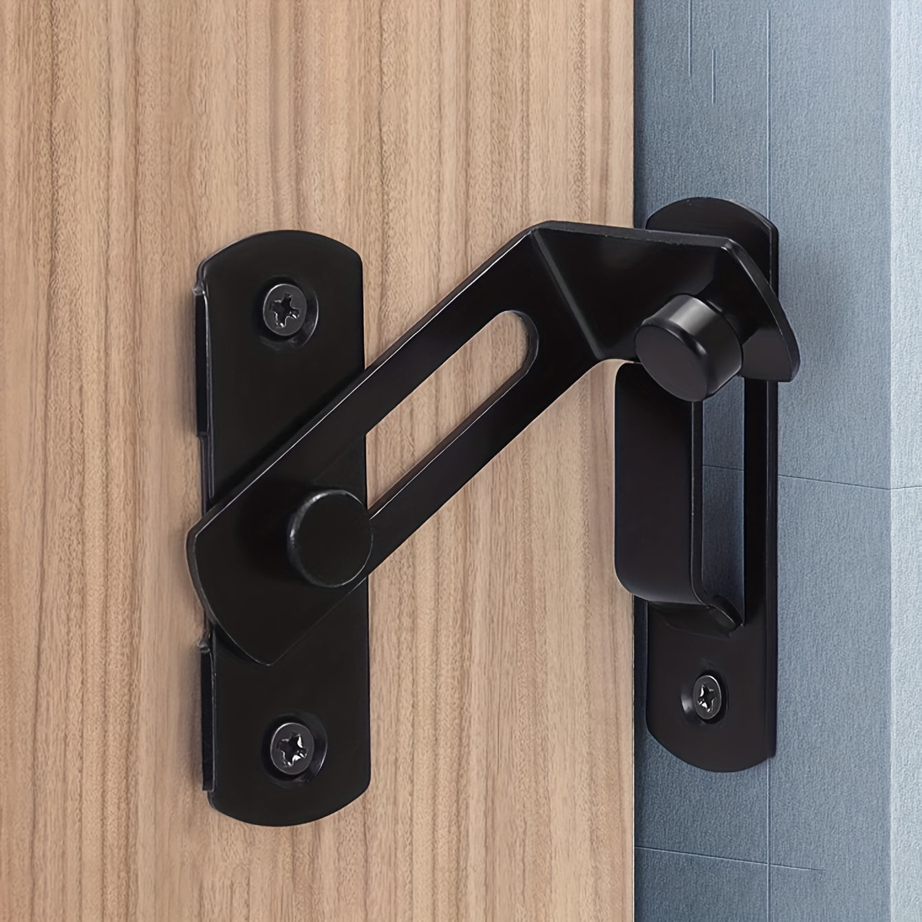 Iron Sliding Barn Door Lock Surface Mounted Security Latch Stainless Steel