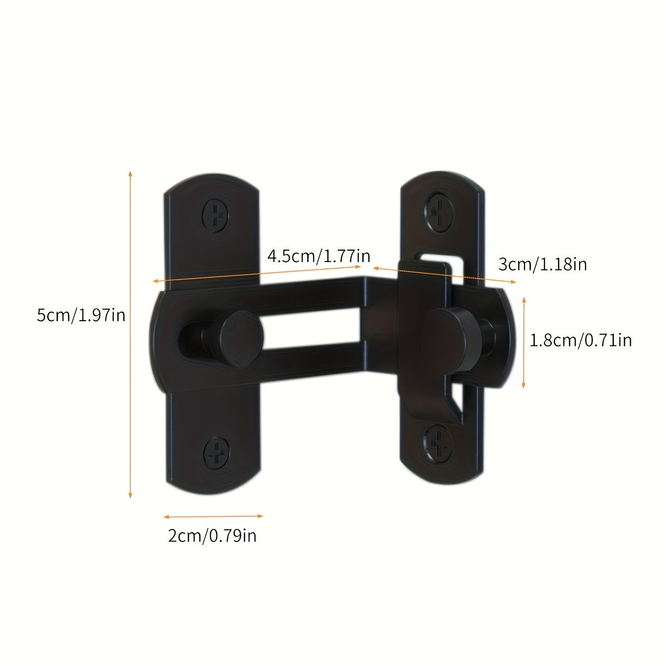 Iron Sliding Barn Door Lock Surface Mounted Security Latch Stainless Steel