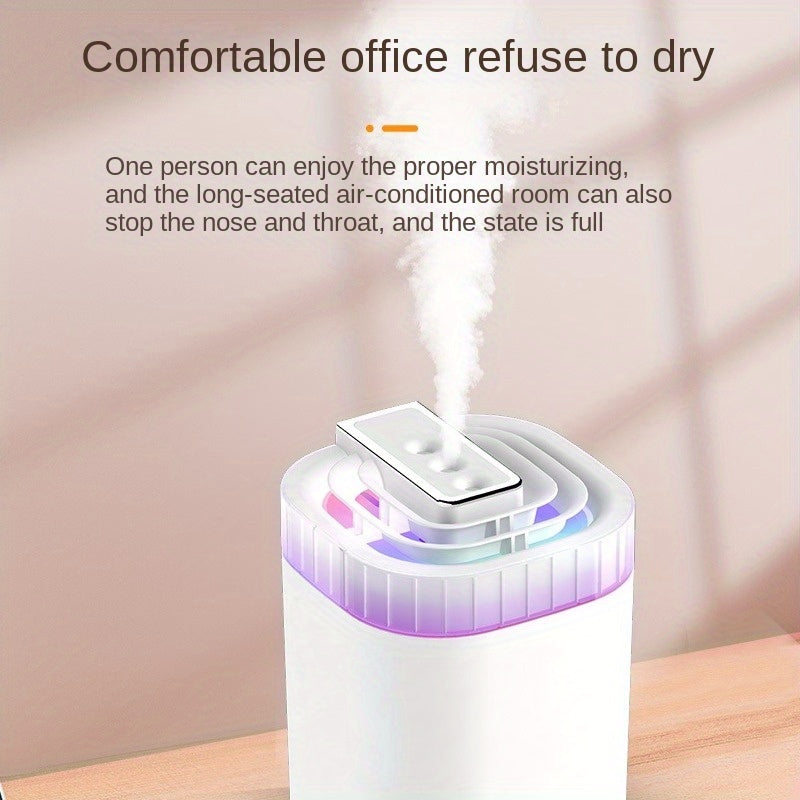 Silent Rhythm 3L Ultrasonic Humidifier for Home Office Quiet Mist with 3 Spouts