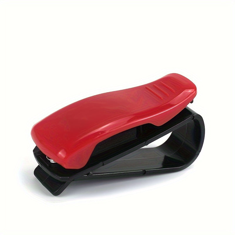 Universal Car Sunglasses Clip Black Red Multi-Functional Sun Visor Organizer