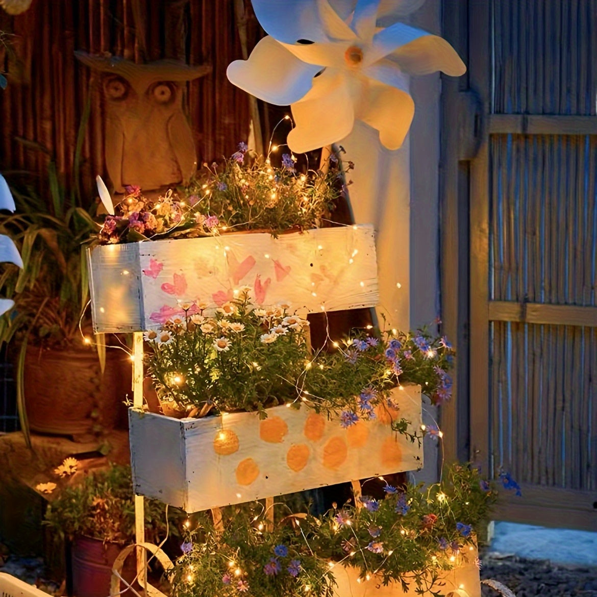 Tashqi quyoshli ip chiroqlari, 8 rejimda, daraxt, bog', Rojdestvo, partiya, to'y uchun, avtomatik yoqish/o'chirish funksiyasi, iliq oq, rangli yoki oq rangda mavjud.