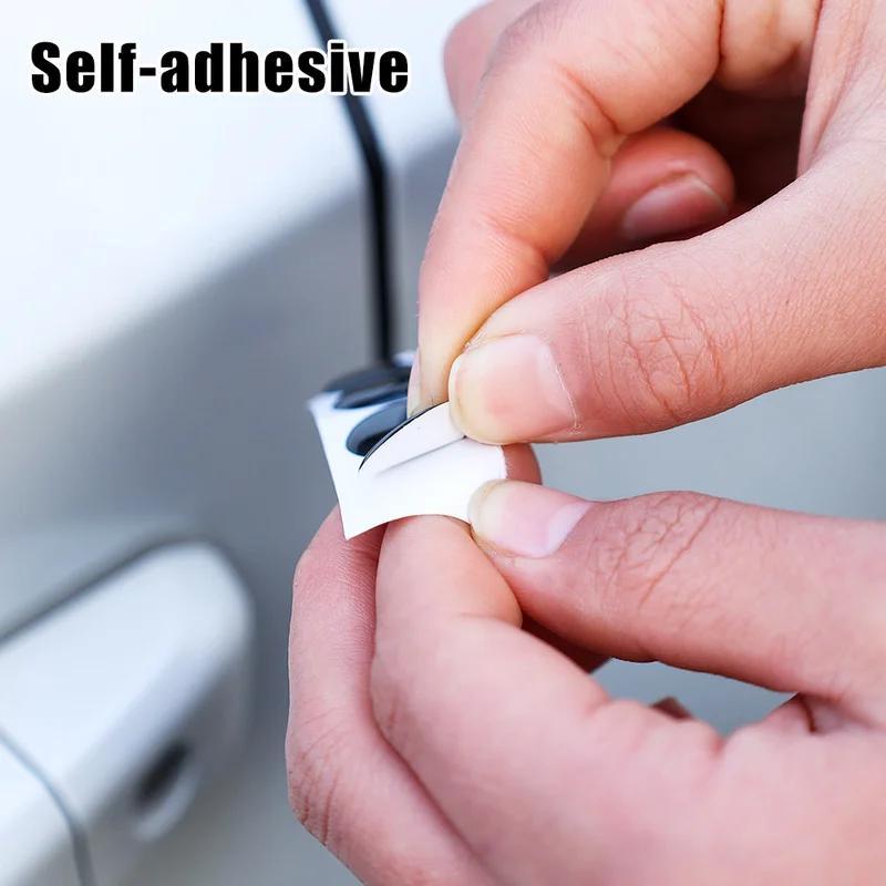 4 dona O'z-o'zidan yopishadigan avtomobil eshigi kalit teshigi stikerlari, bardoshli PVC himoya etuvchi decal