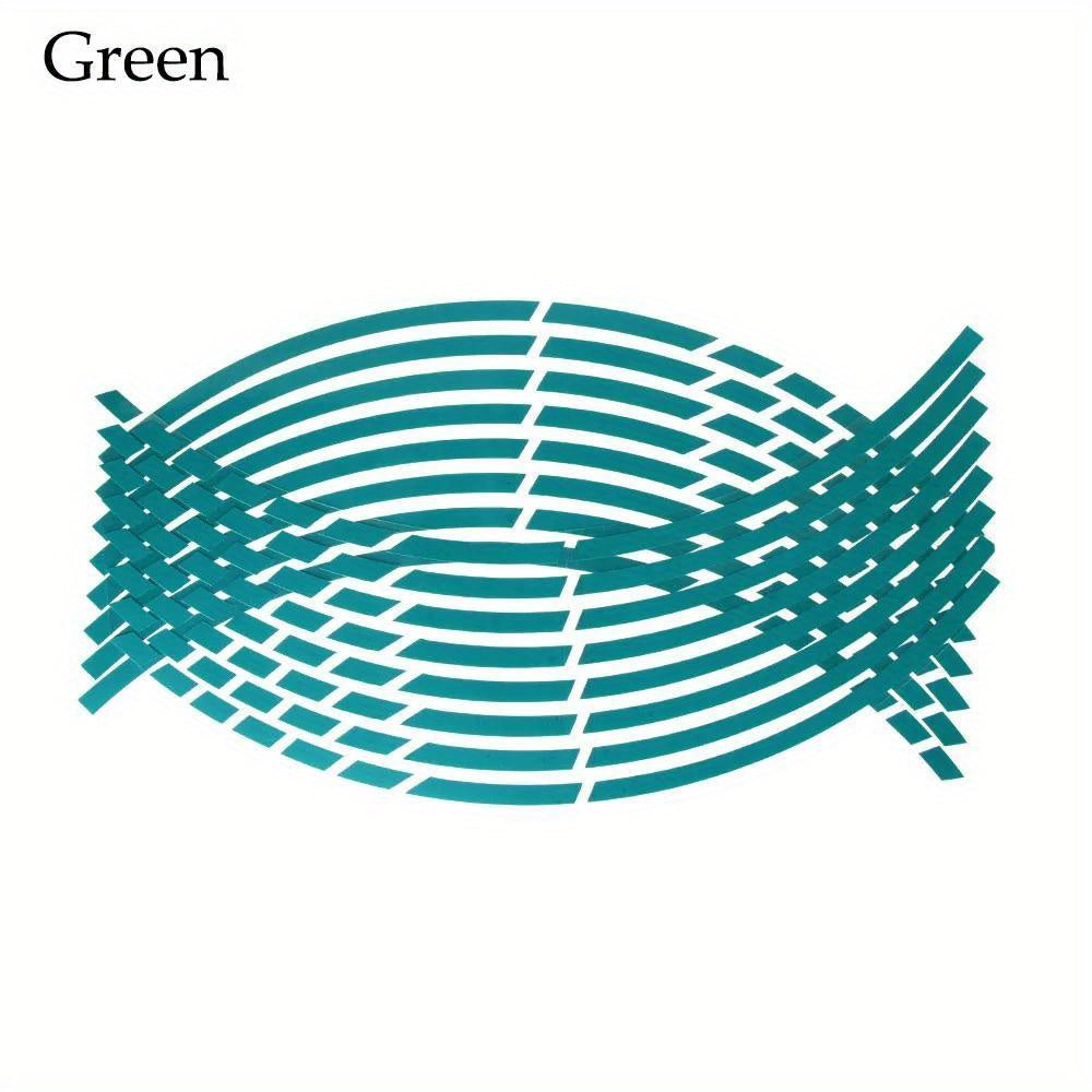 16pcs Motorcycle Car Tire Decals Reflective Rim Tape Waterproof Wheel Stickers