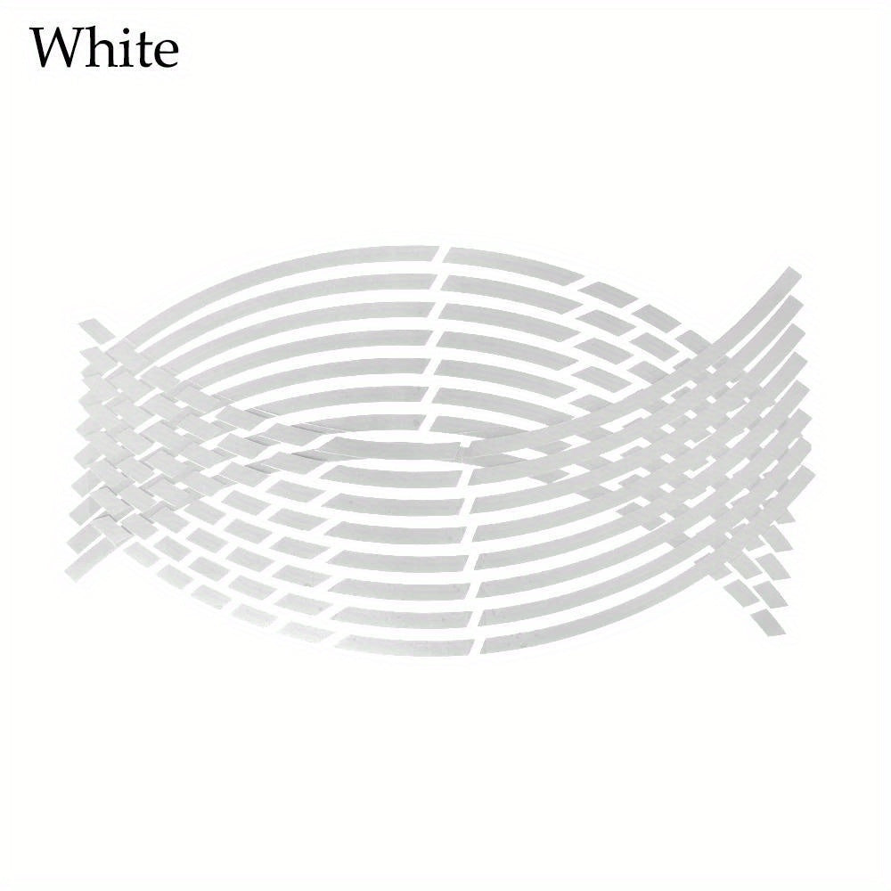 16pcs Motorcycle Car Tire Decals Reflective Rim Tape Waterproof Wheel Stickers