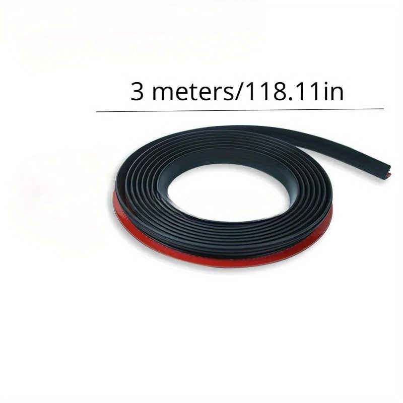 Car Window Seal Strip Rubber Door Edge Guard Noise Reduction Vibration Dampening 3m