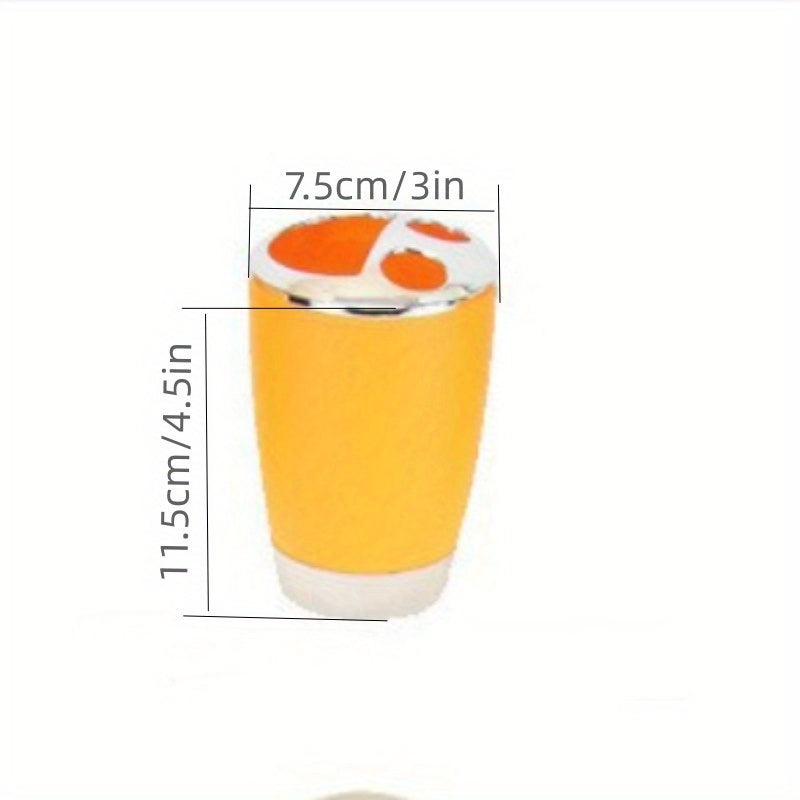 6-Piece Bathroom Accessory Set with Trash Can Toilet Brush Lotion Dispenser Soap Dish Mouthwash Cup and Toothbrush Holder