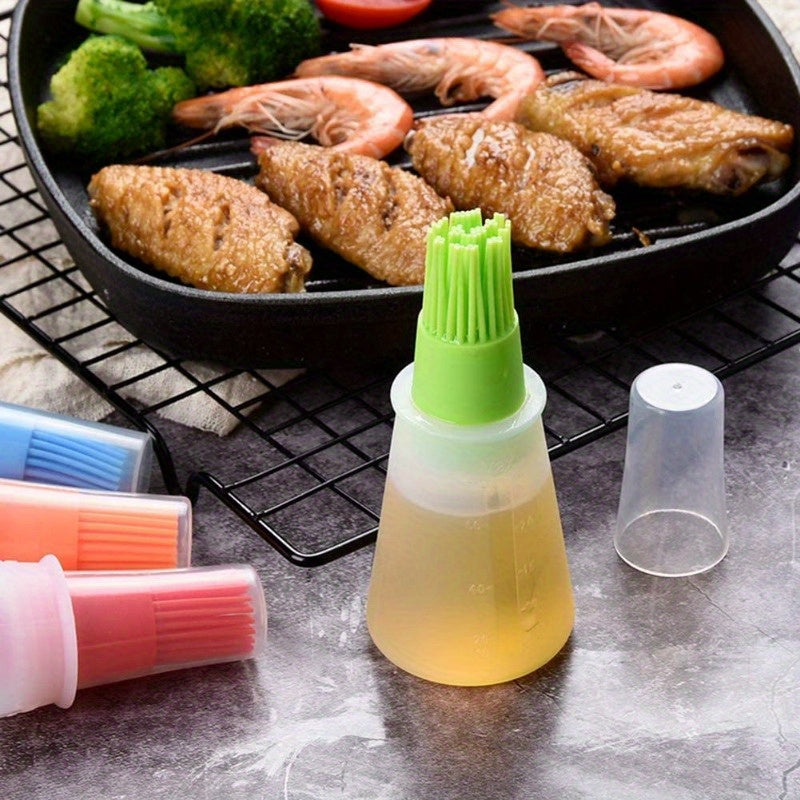 Silicone BBQ Oil Bottle Brush Heat-Resistant Easy to Clean for Camping Picnic